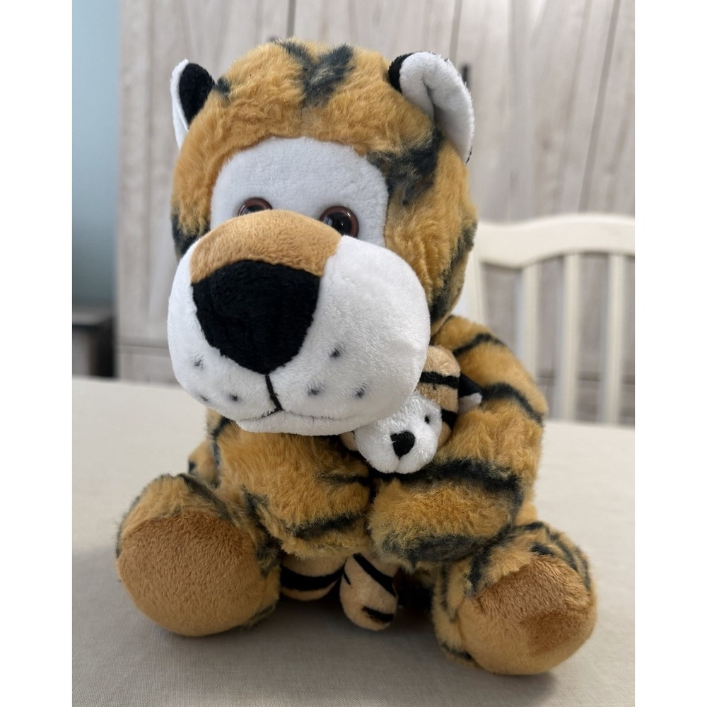 Miniso Plush Tiger Mom Baby Stuffed Animal Soft Kawaii‎ Cute Cozy Gift Kids Toy